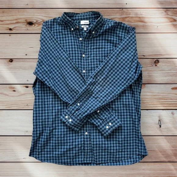 Sonoma Shirts Mens Sonoma Xl Long Sleeve Navylight Blue Plaid